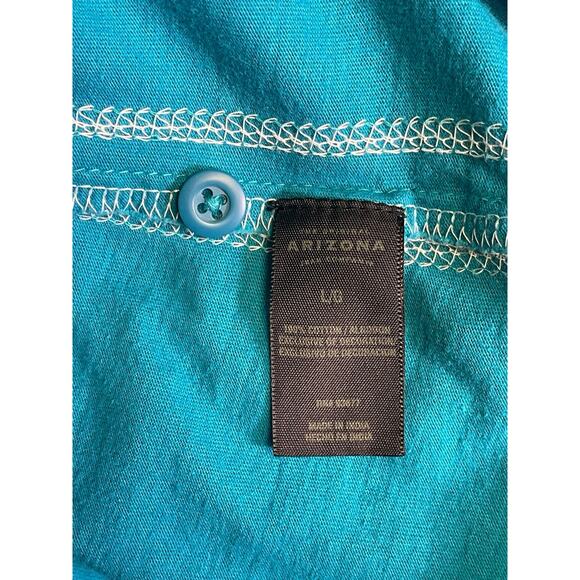 The Original Arizona Jean Company Men's Turquoise Blue Polo Graphic Shirt Large - Picture 7 of 10